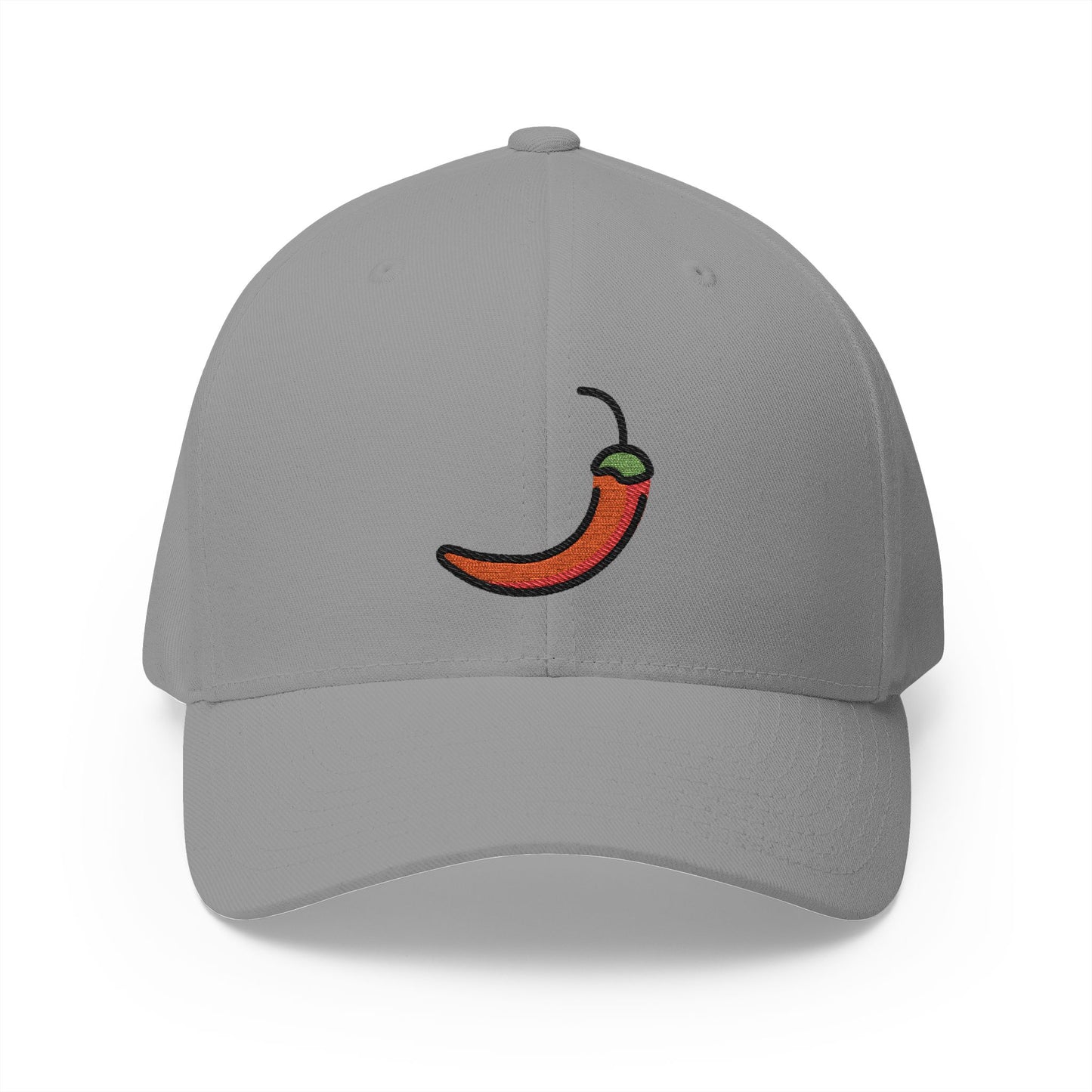 Hot Pepper Emoji Grey Cap – Premium by Capmoji