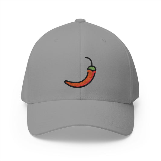 Hot Pepper Emoji Grey Cap – Premium by Capmoji
