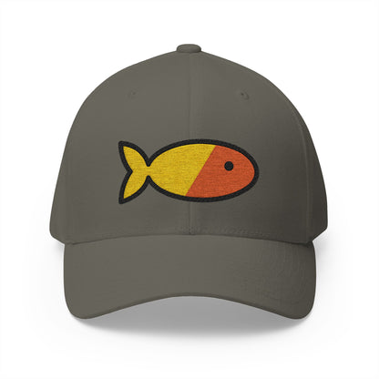 Goldfish Emoji Olive Cap – Premium by Capmoji