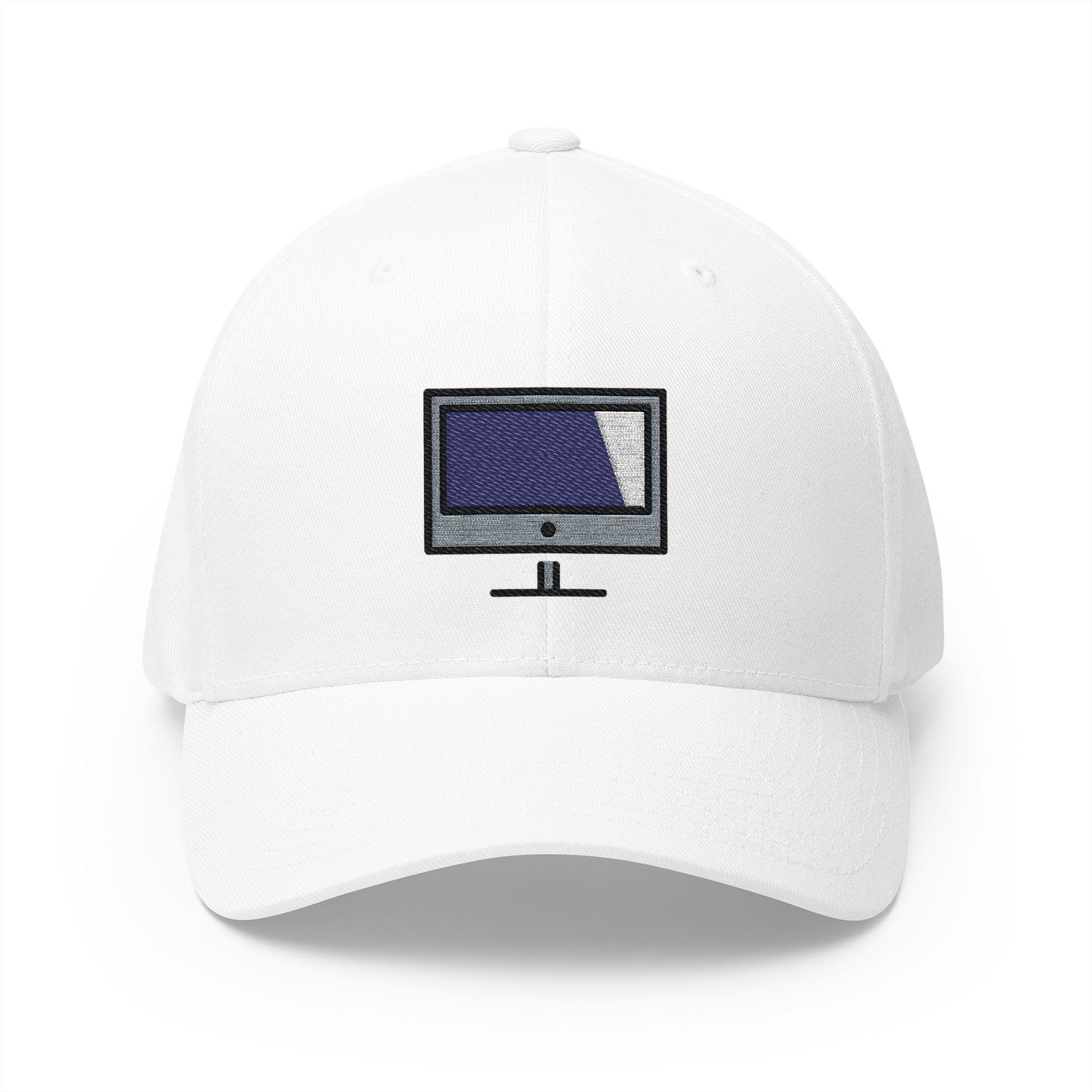 Television Emoji White Cap – Premium by Capmoji