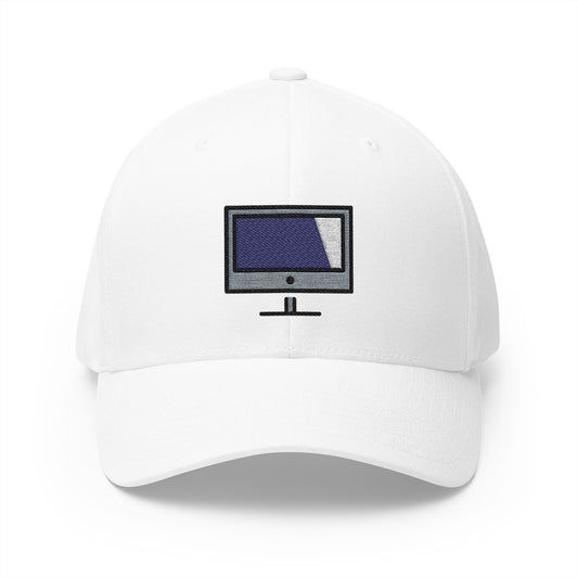 Television Emoji White Cap – Premium by Capmoji
