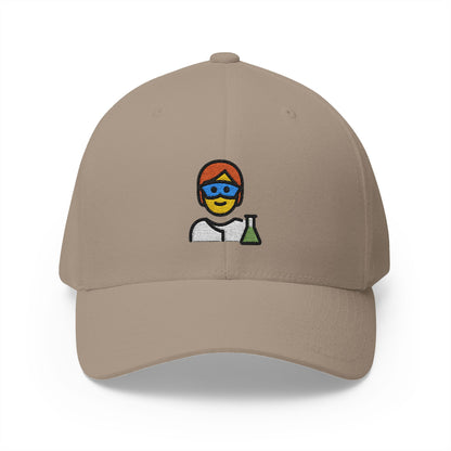 Scientist Emoji Khaki Cap – Premium by Capmoji