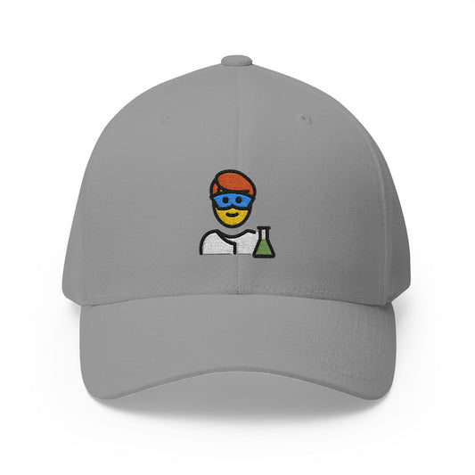 Man Scientist Emoji Grey Cap – Premium by Capmoji
