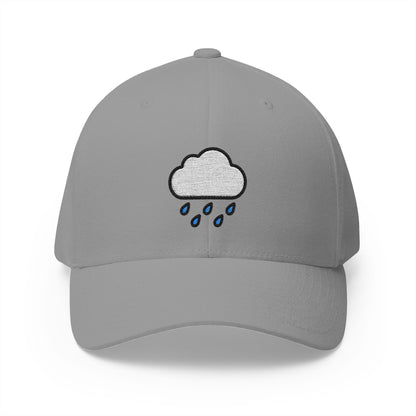 Cloud With Rain Emoji Grey Cap – Premium by Capmoji