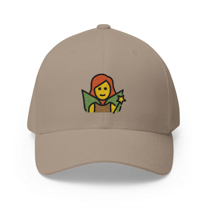 Woman Fairy Emoji Khaki Cap – Premium by Capmoji