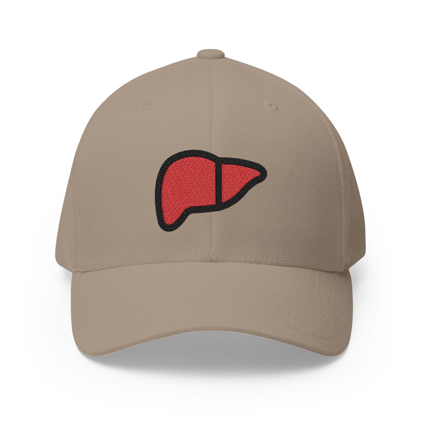 Liver Emoji Khaki Cap – Premium by Capmoji