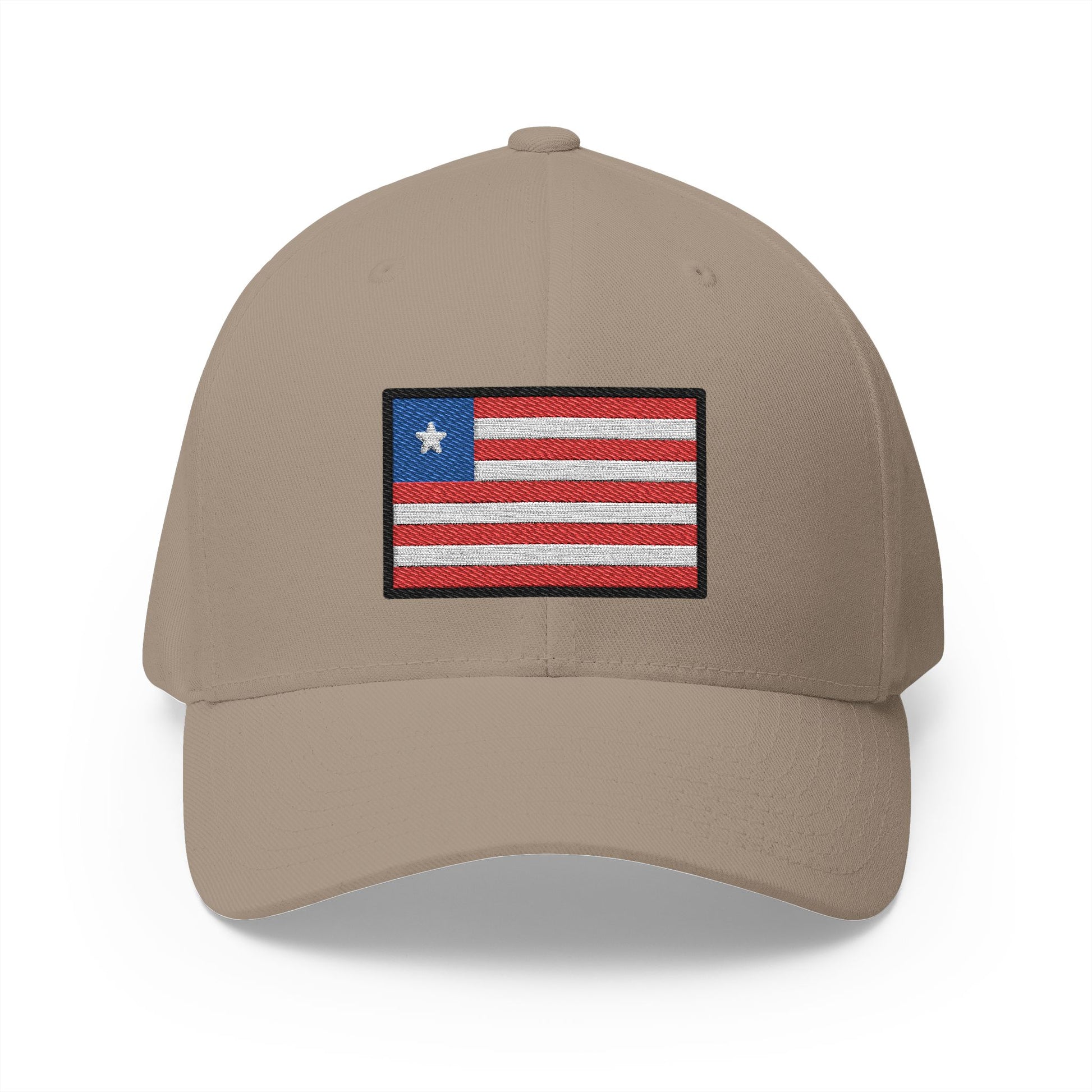 Flag: Liberia Emoji Khaki Cap – Premium by Capmoji