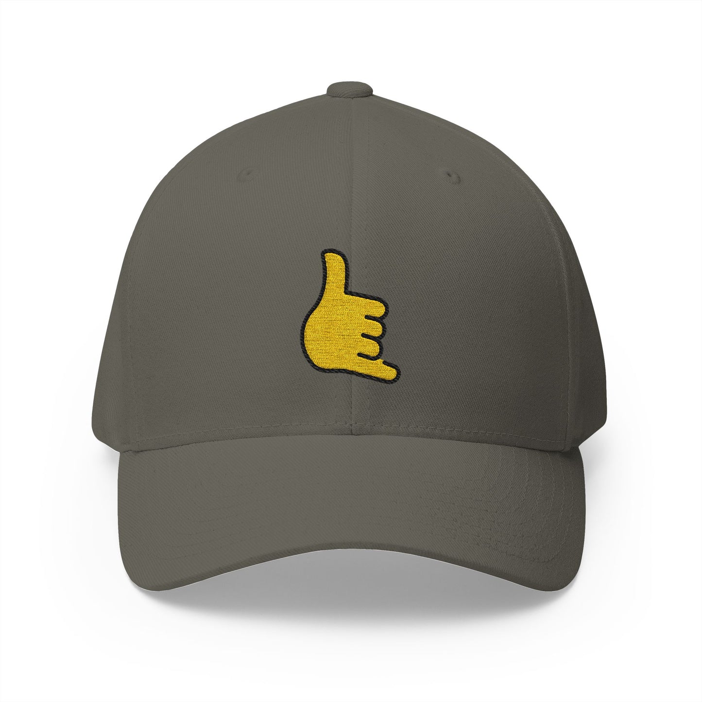 Call Me Hand Emoji Olive Cap – Premium by Capmoji