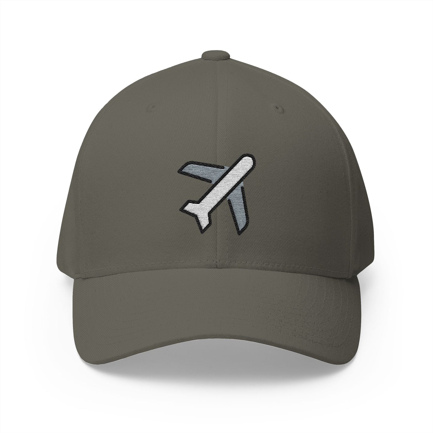 Airplane Emoji Olive Cap – Premium by Capmoji