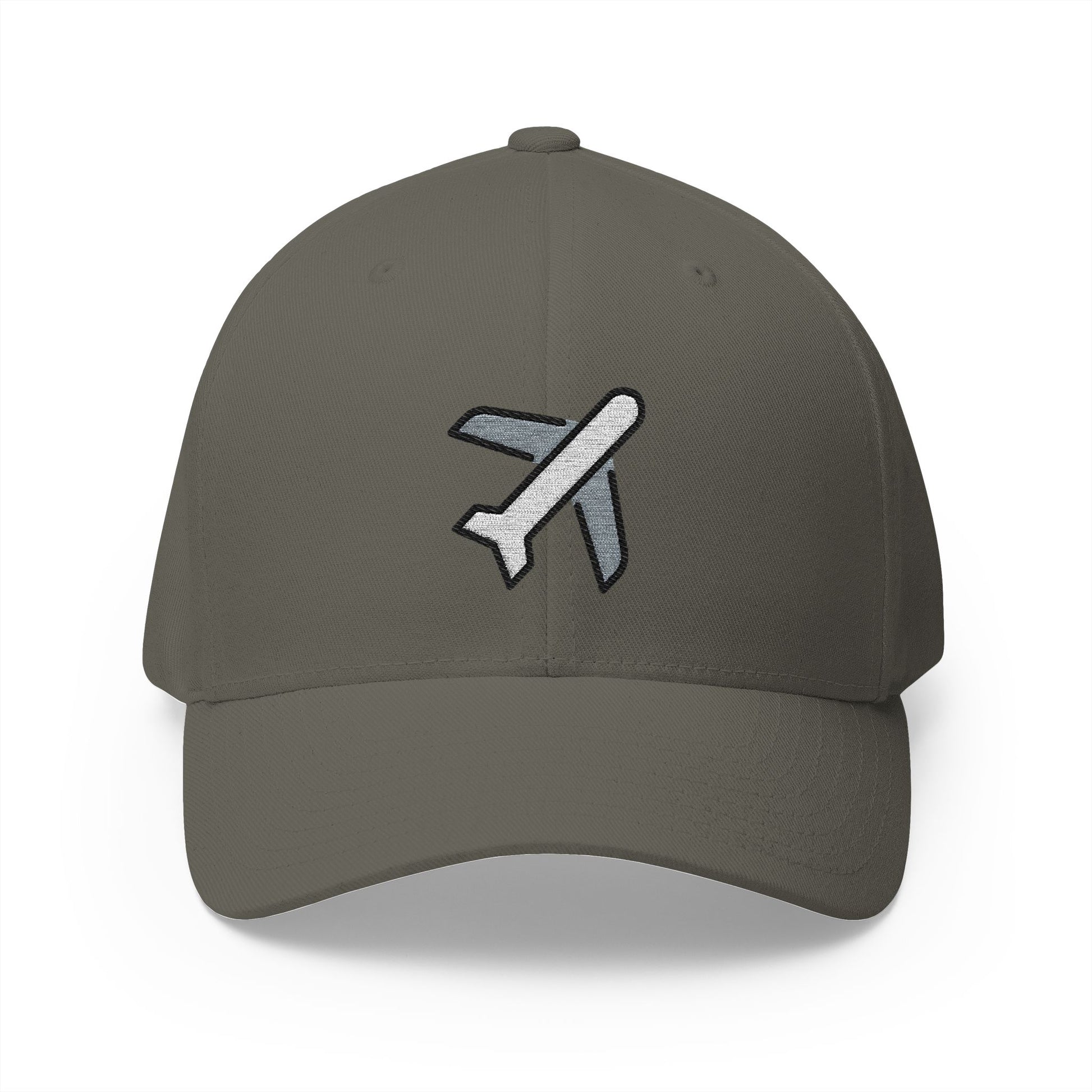 Airplane Emoji Olive Cap – Premium by Capmoji