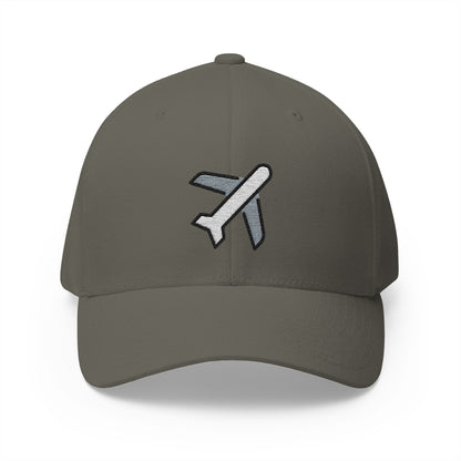 Airplane Emoji Olive Cap – Premium by Capmoji