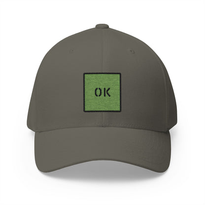 Ok Stencil Emoji Olive Cap – Premium by Capmoji