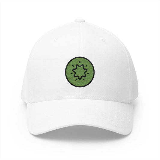 Kiwi Fruit Emoji White Cap – Premium by Capmoji