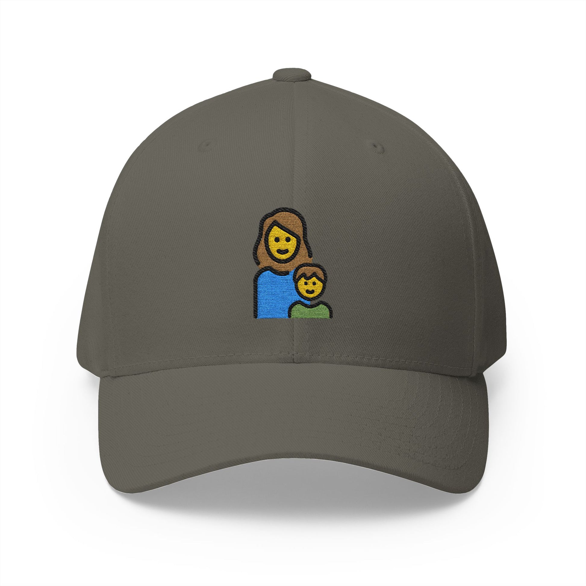 Family: Woman, Boy Emoji Olive Cap – Premium by Capmoji