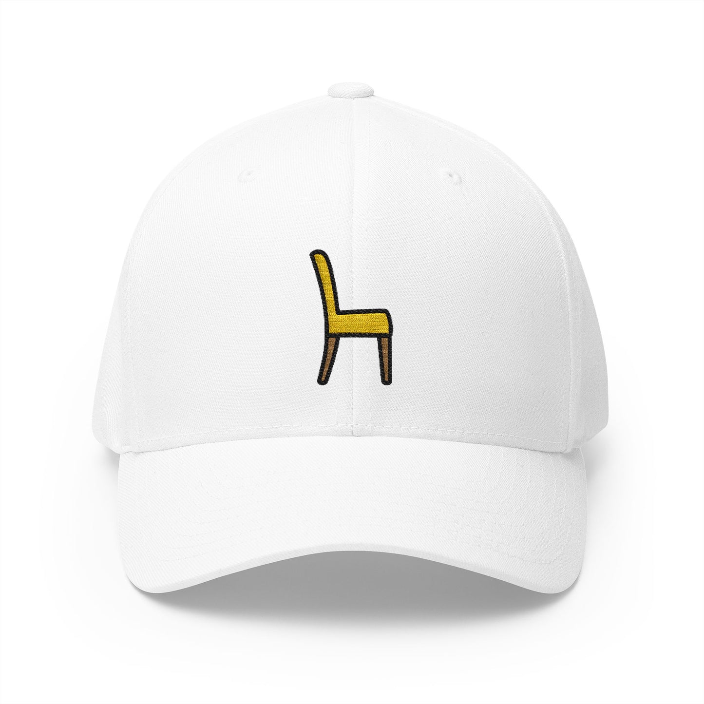Chair Emoji White Cap – Premium by Capmoji