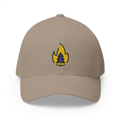 Wild Fire Emoji Khaki Cap – Premium by Capmoji