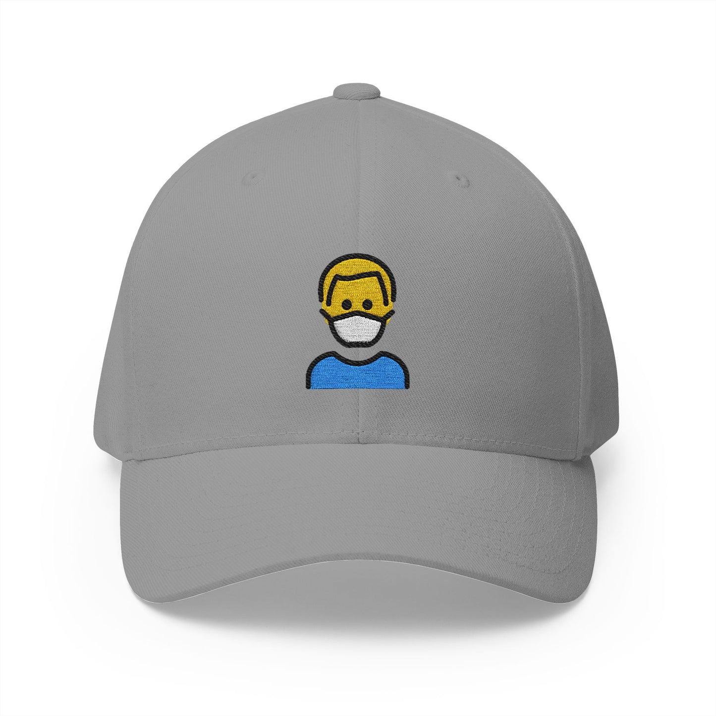 Man With Medical Mask Emoji Grey Cap – Premium by Capmoji