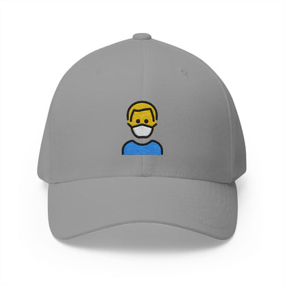 Man With Medical Mask Emoji Grey Cap – Premium by Capmoji