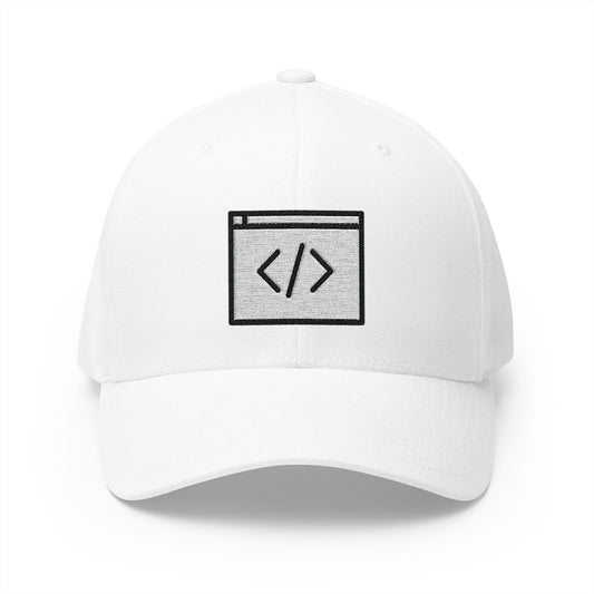 Code Editor Emoji White Cap – Premium by Capmoji