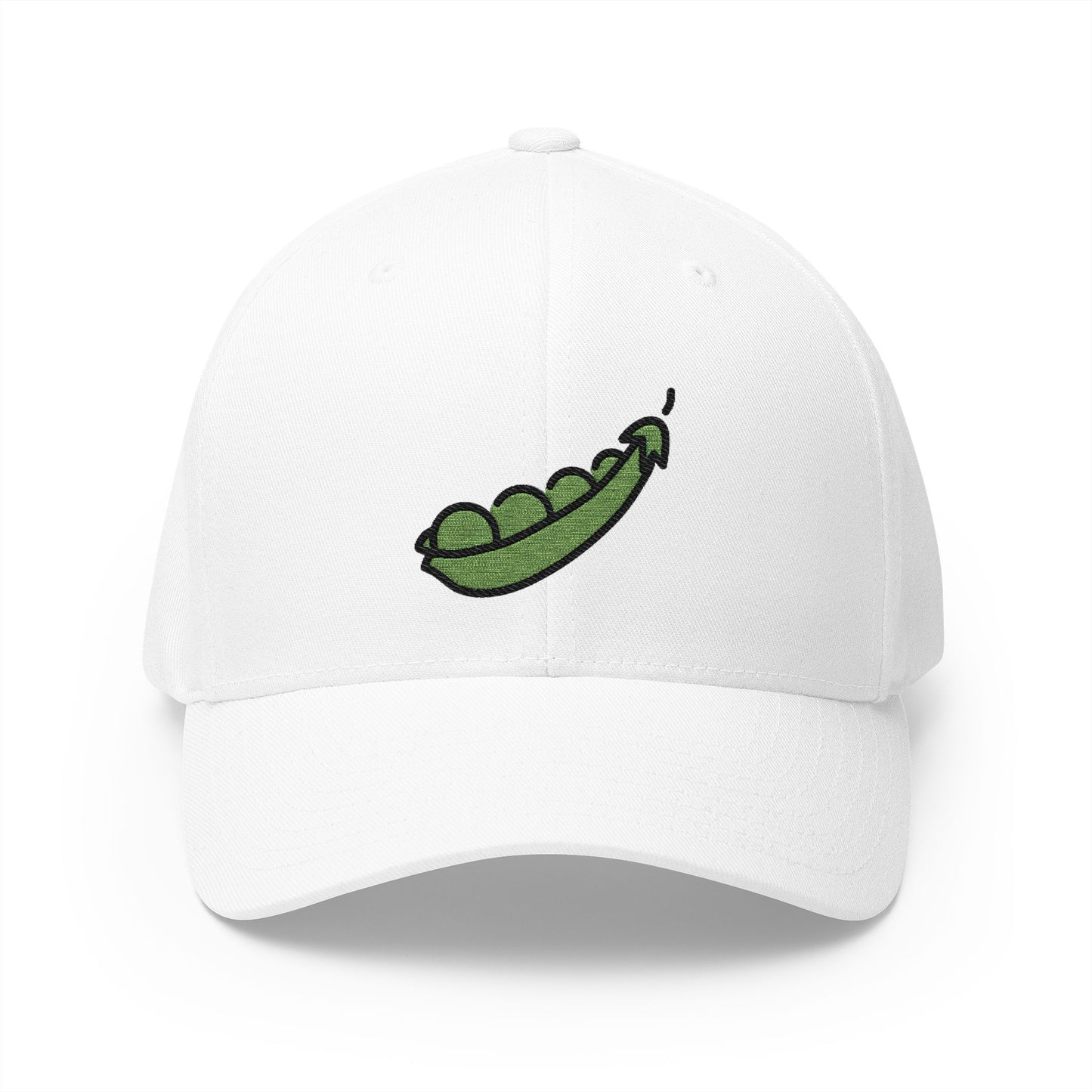 Pea Pod Emoji White Cap – Premium by Capmoji