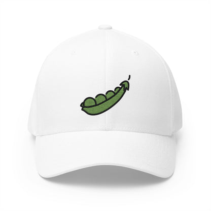 Pea Pod Emoji White Cap – Premium by Capmoji
