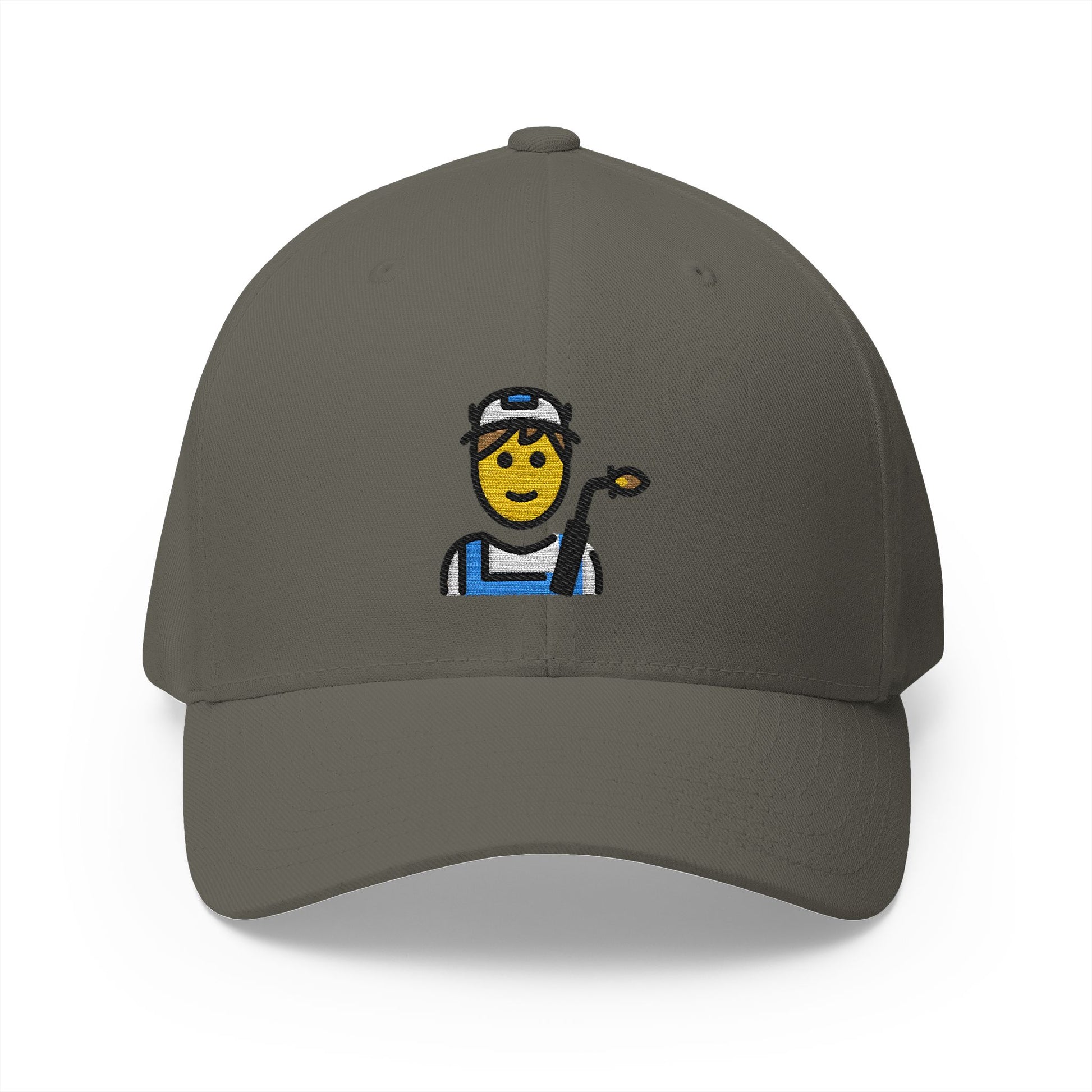 Man Factory Worker Emoji Olive Cap – Premium by Capmoji