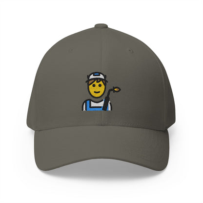 Man Factory Worker Emoji Olive Cap – Premium by Capmoji