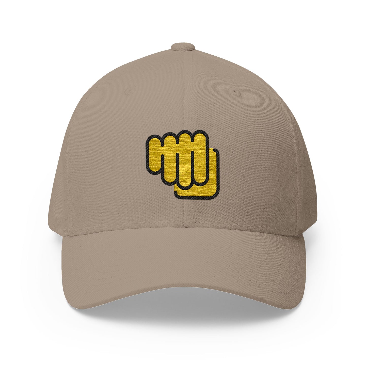 Oncoming Fist Emoji Khaki Cap – Premium by Capmoji
