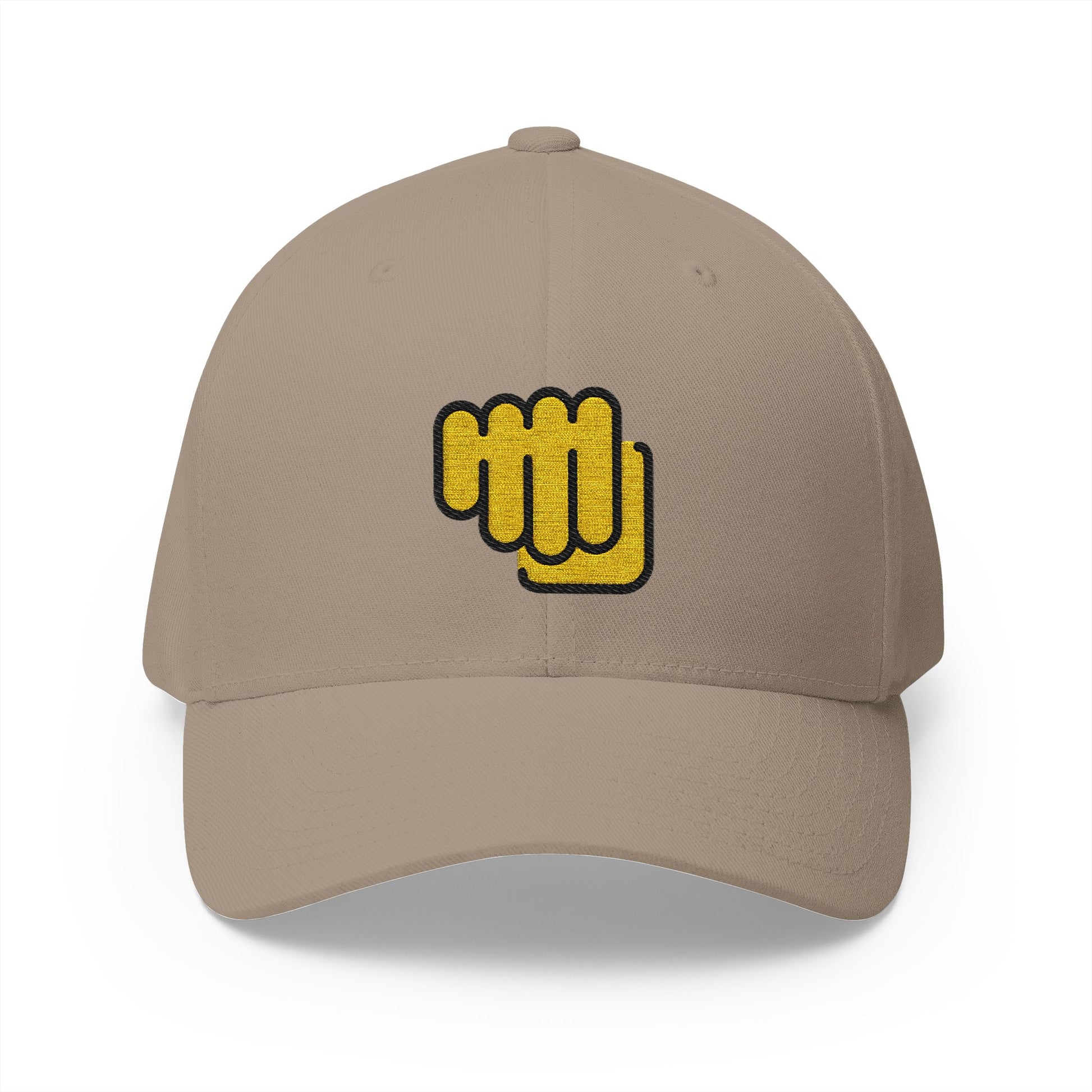 Oncoming Fist Emoji Khaki Cap – Premium by Capmoji
