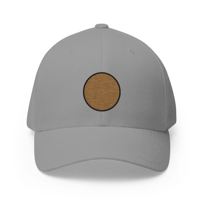 Brown Circle Emoji Grey Cap – Premium by Capmoji