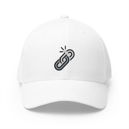 Broken Chain Emoji White Cap – Premium by Capmoji