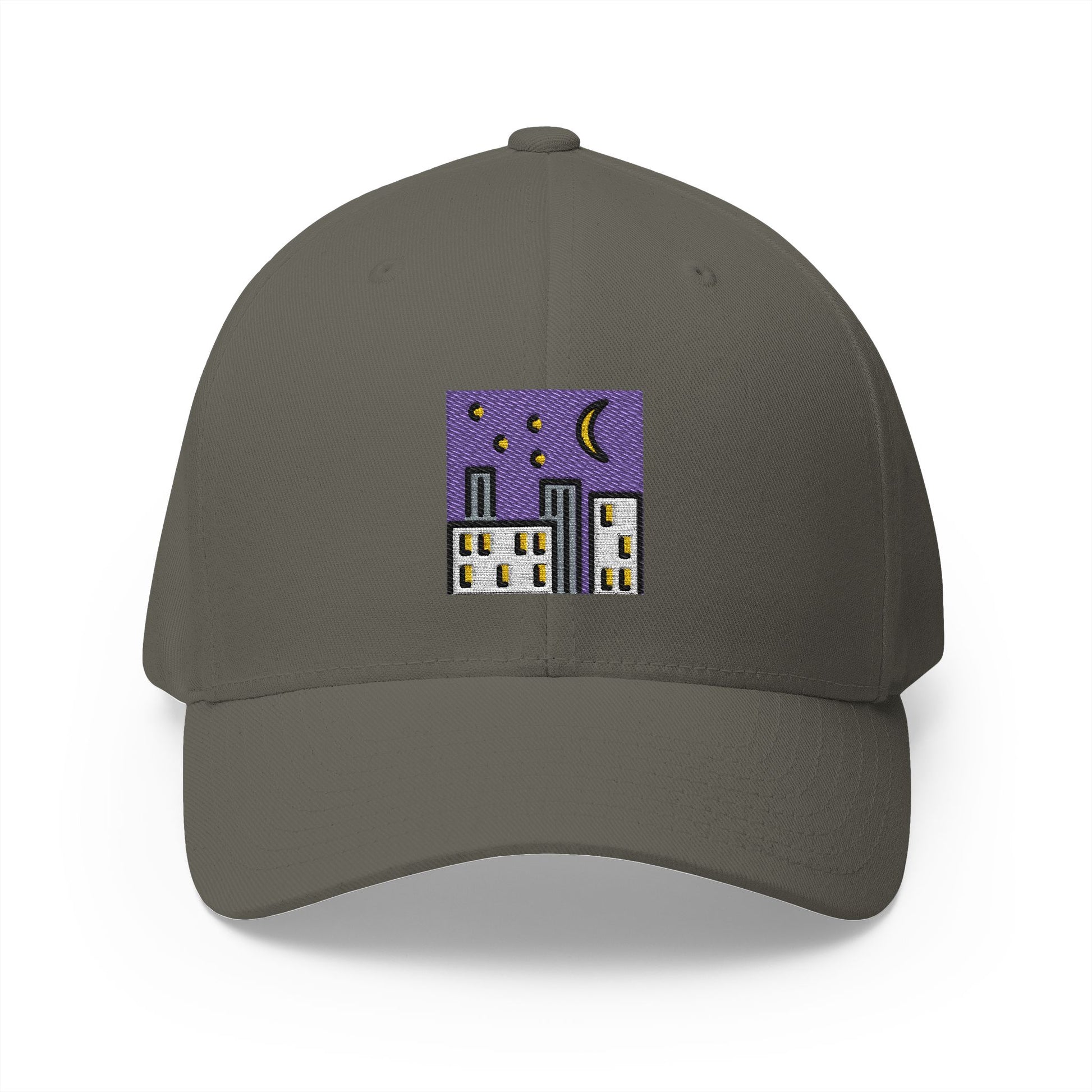 Night With Stars Emoji Olive Cap – Premium by Capmoji