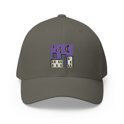 Night With Stars Emoji Olive Cap – Premium by Capmoji