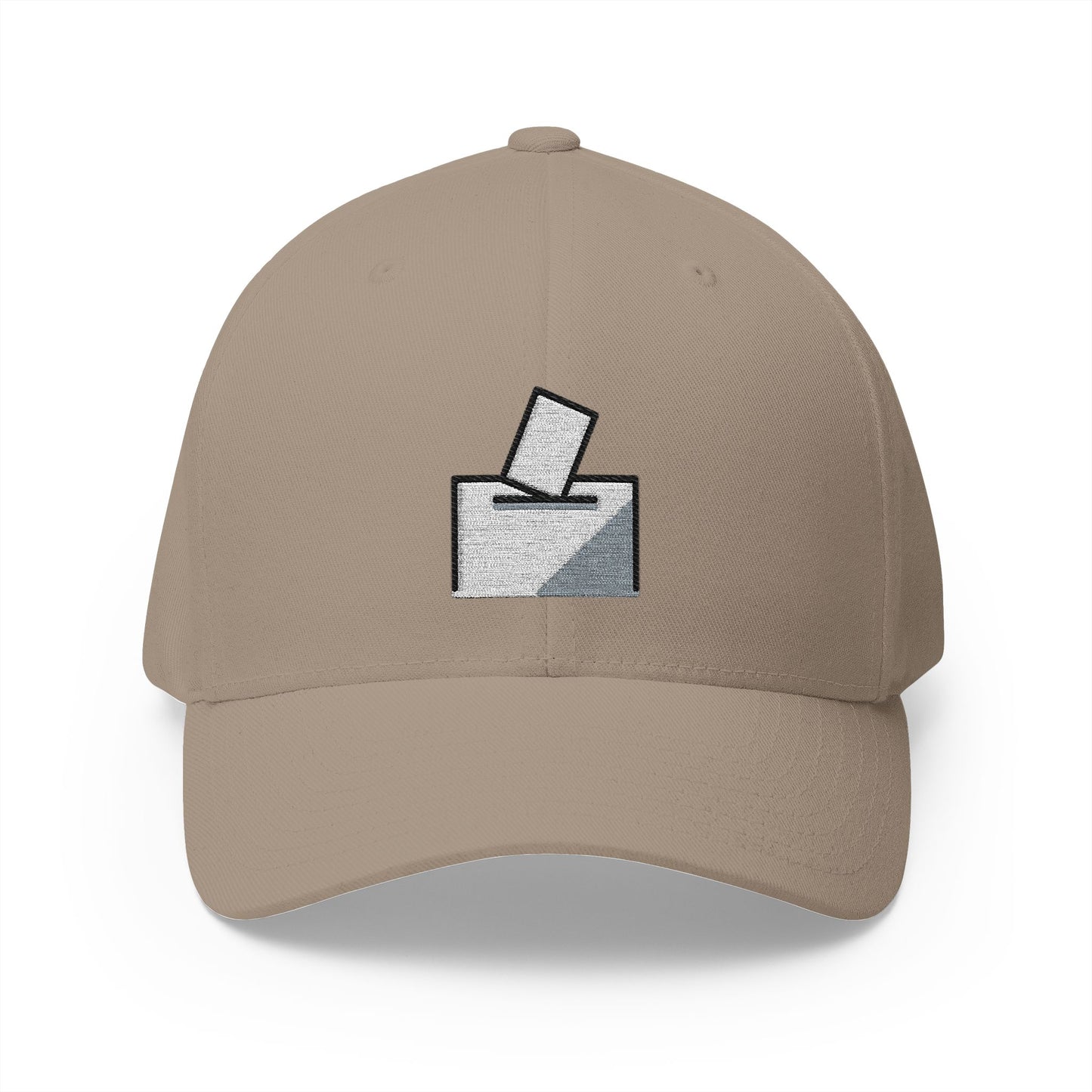 Ballot Box With Ballot Emoji Khaki Cap – Premium by Capmoji