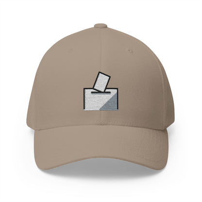Ballot Box With Ballot Emoji Khaki Cap – Premium by Capmoji