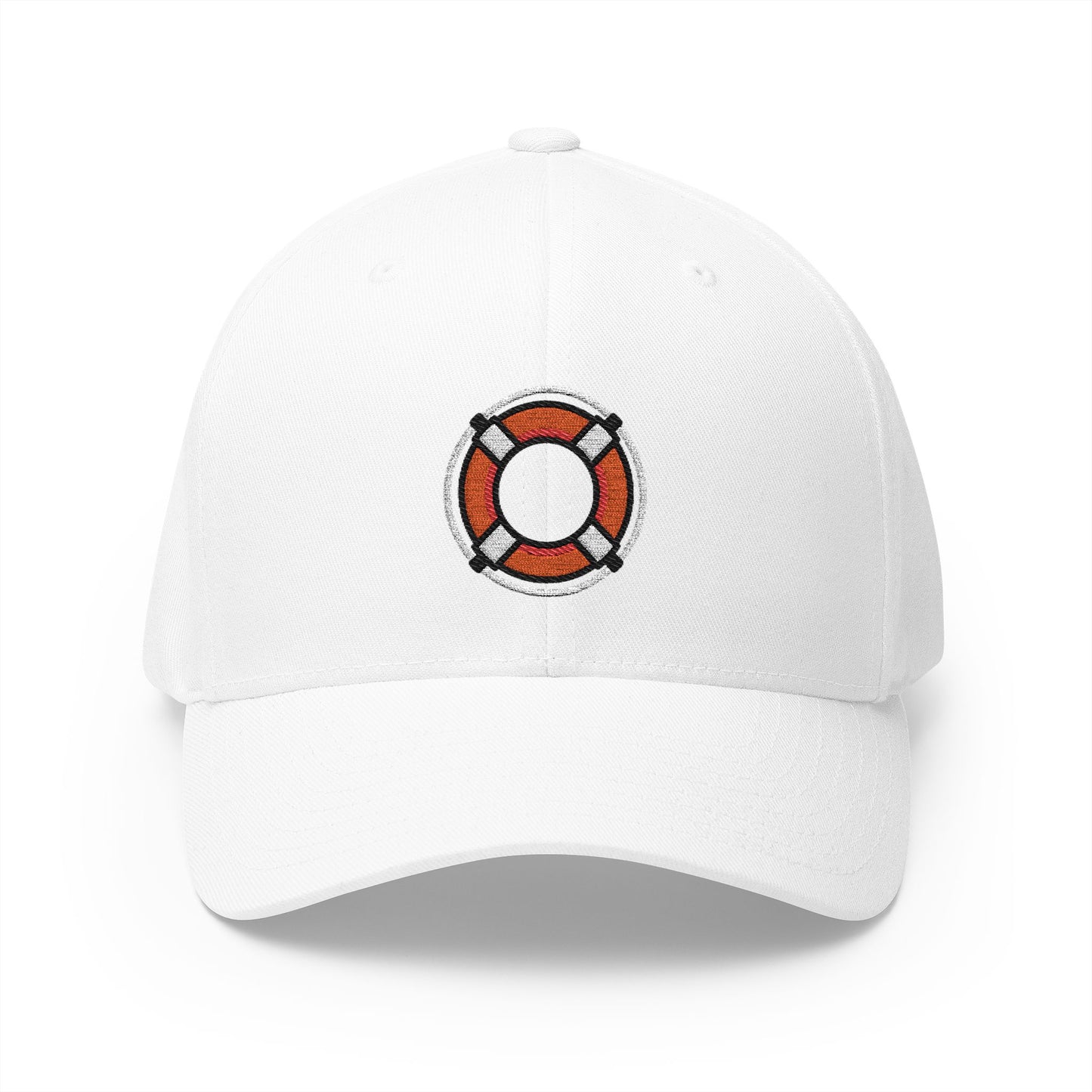 Ring Buoy Emoji White Cap – Premium by Capmoji