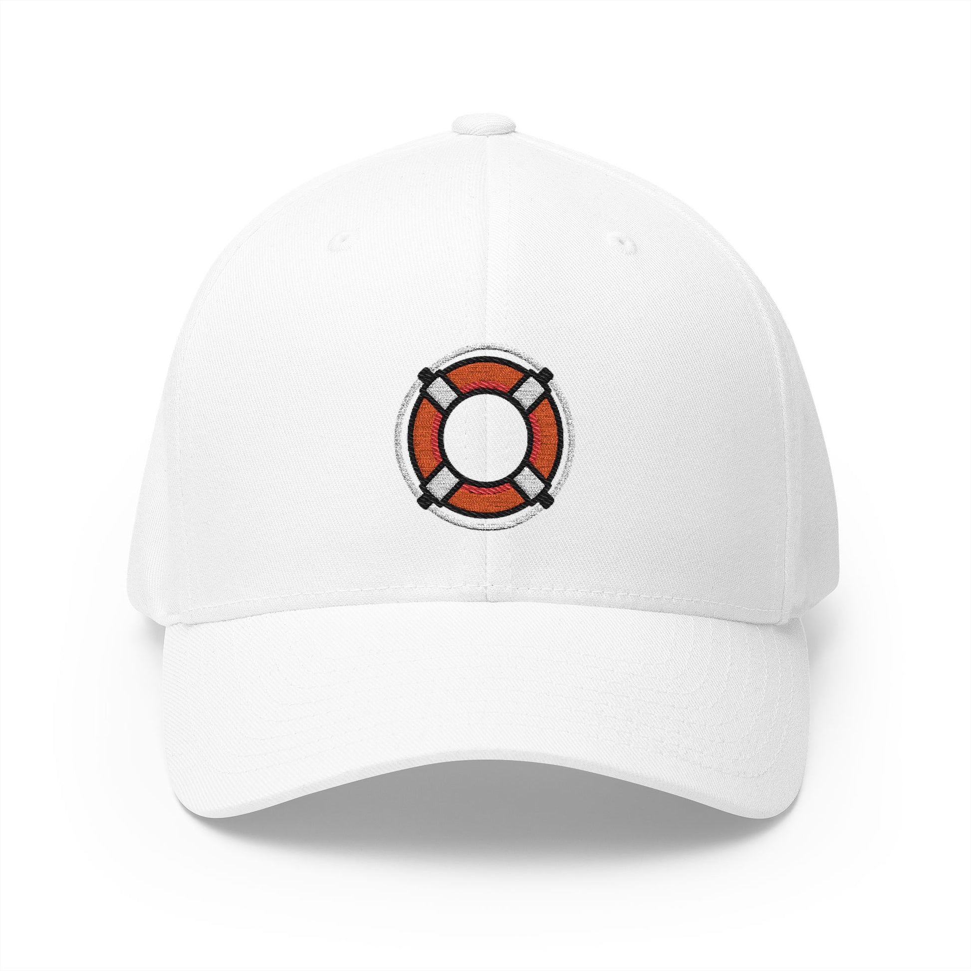 Ring Buoy Emoji White Cap – Premium by Capmoji