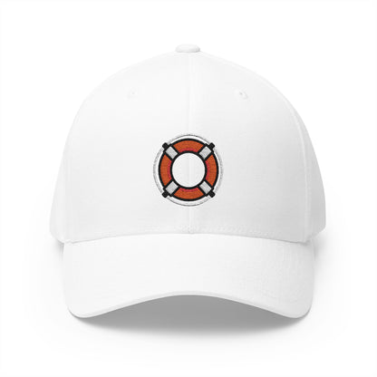 Ring Buoy Emoji White Cap – Premium by Capmoji