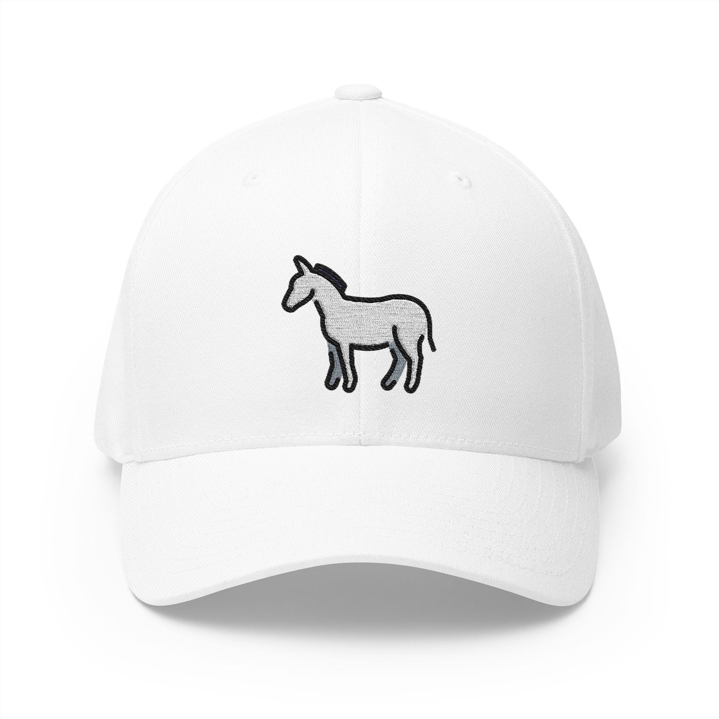 Donkey Emoji White Cap – Premium by Capmoji