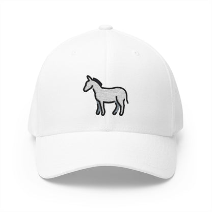 Donkey Emoji White Cap – Premium by Capmoji