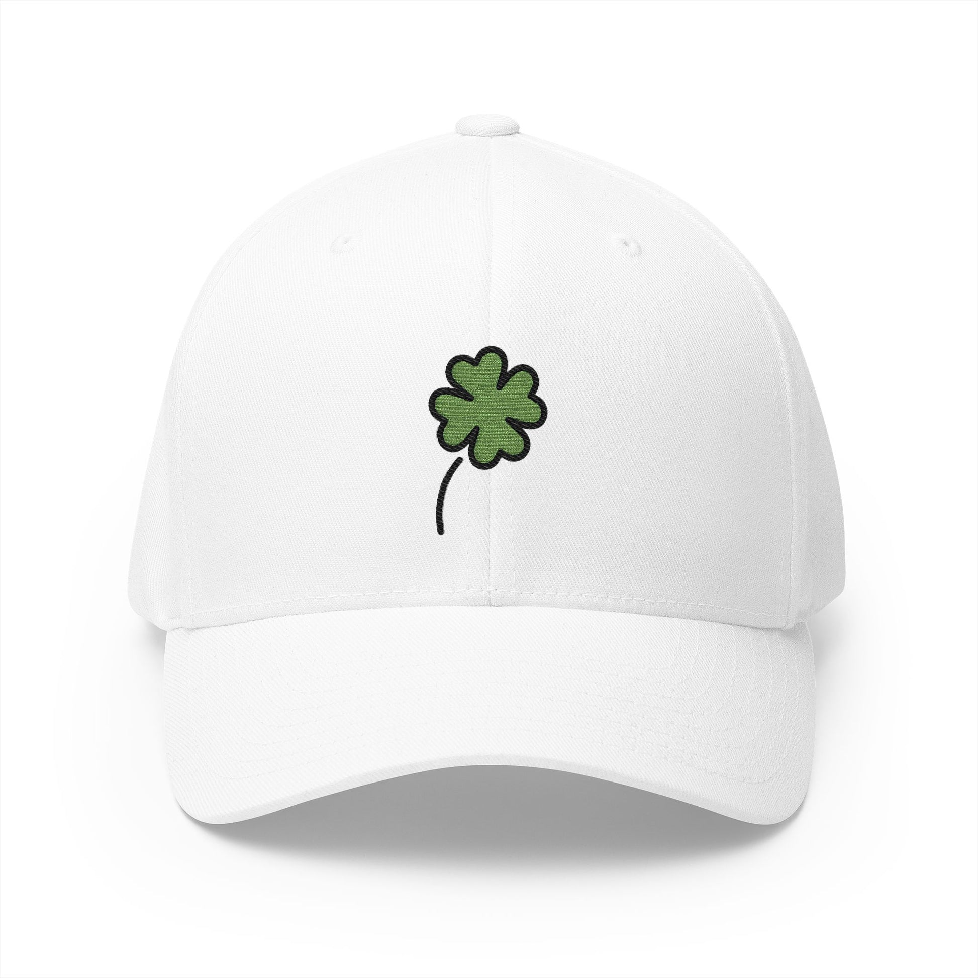 Four Leaf Clover Emoji White Cap – Premium by Capmoji