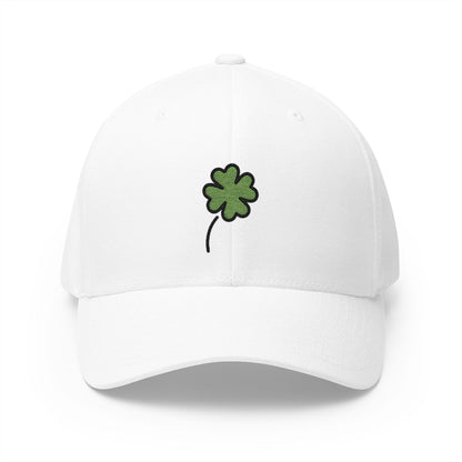 Four Leaf Clover Emoji White Cap – Premium by Capmoji