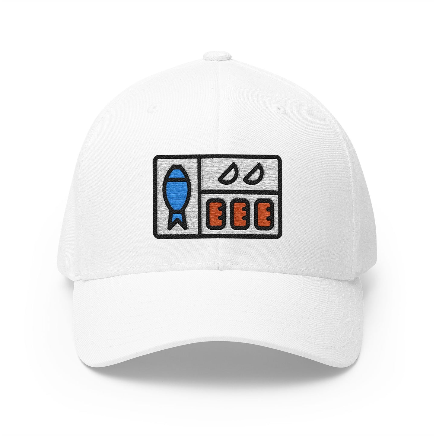 Bento Box Emoji White Cap – Premium by Capmoji