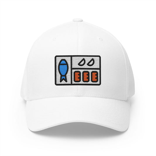 Bento Box Emoji White Cap – Premium by Capmoji