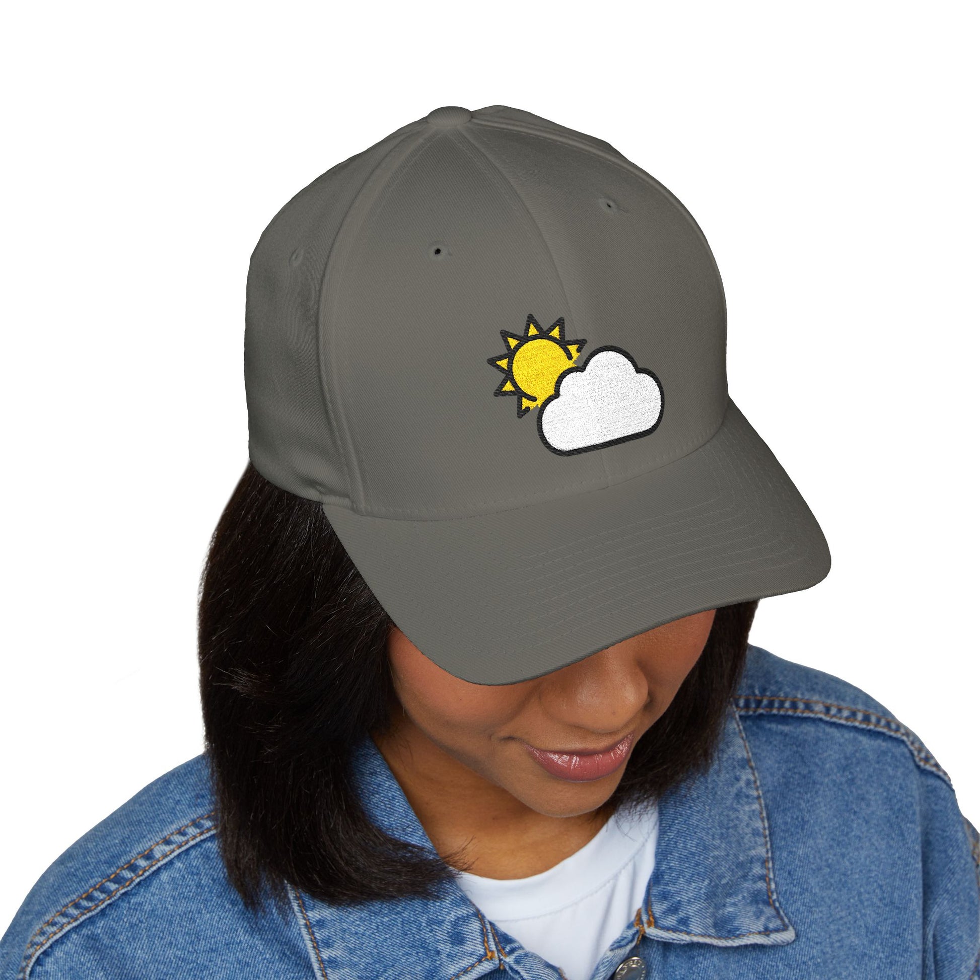 Sun Behind Cloud Emoji Cap – Premium by Capmoji