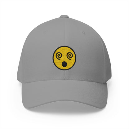 Face With Spiral Eyes Emoji Grey Cap – Premium by Capmoji