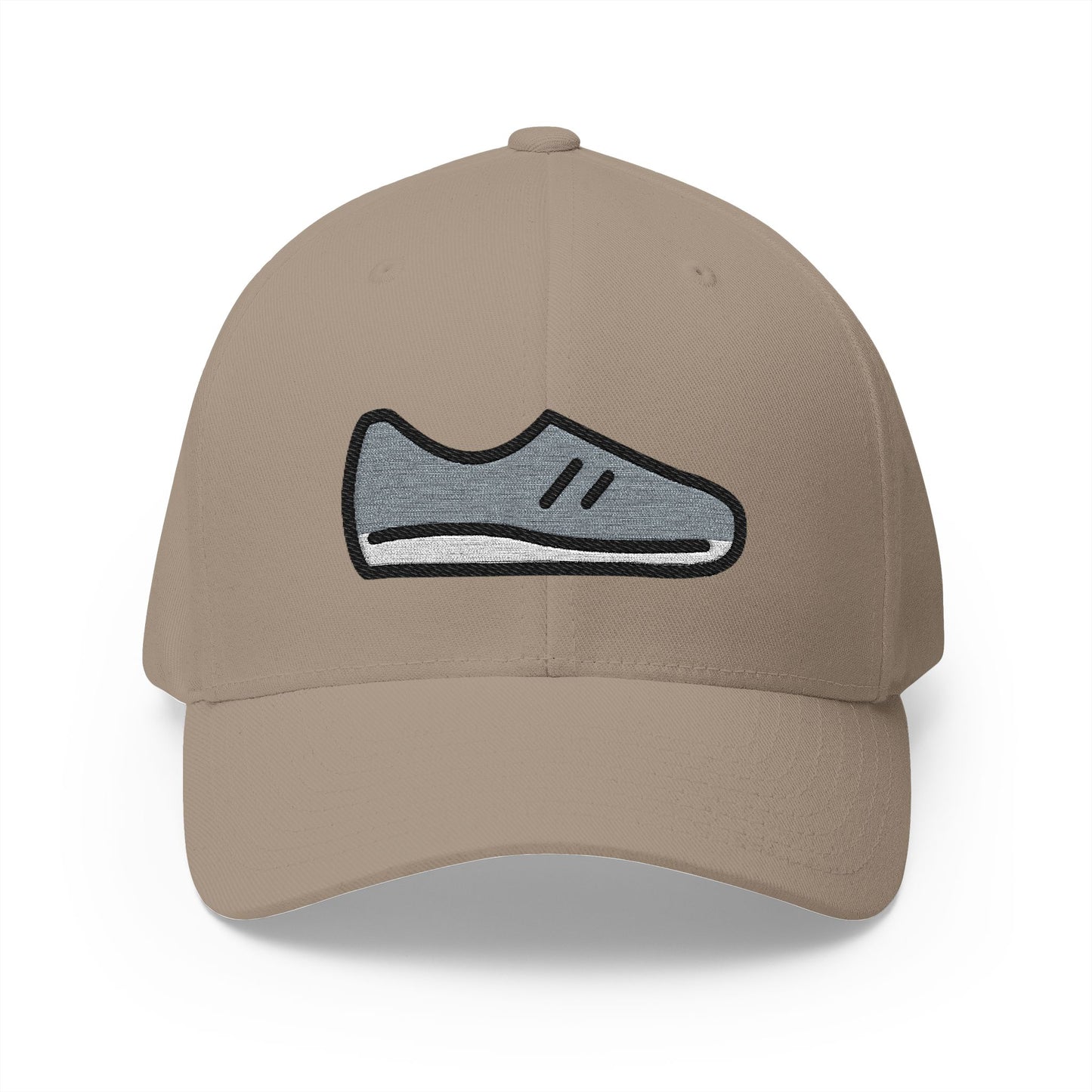 Running Shoe Emoji Khaki Cap – Premium by Capmoji