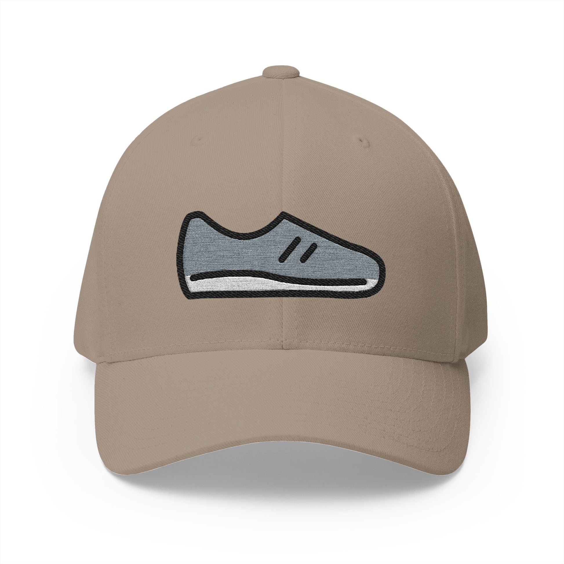 Running Shoe Emoji Khaki Cap – Premium by Capmoji