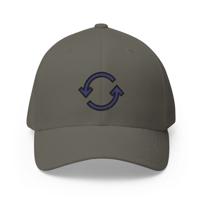 Counterclockwise Arrows Button Emoji Olive Cap – Premium by Capmoji