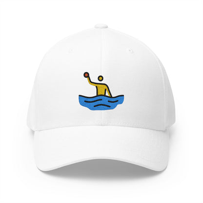 Person Playing Water Polo Emoji White Cap – Premium by Capmoji